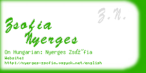 zsofia nyerges business card